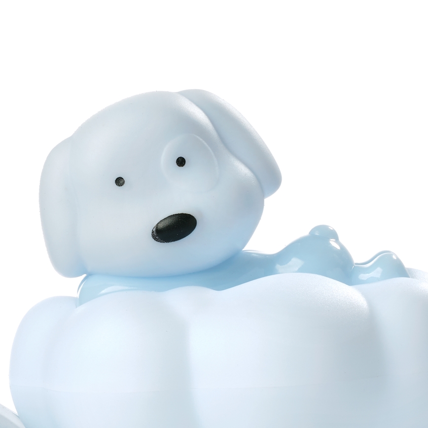 ONLI - Veilleuse nocturne LED rechargeable pour enfants NUVOLINA LED/2,5W/5V 300 mAh chien/bleu