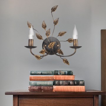 ONLI - Wandlamp COLLANA 1xE14/6W/230V brons/goud