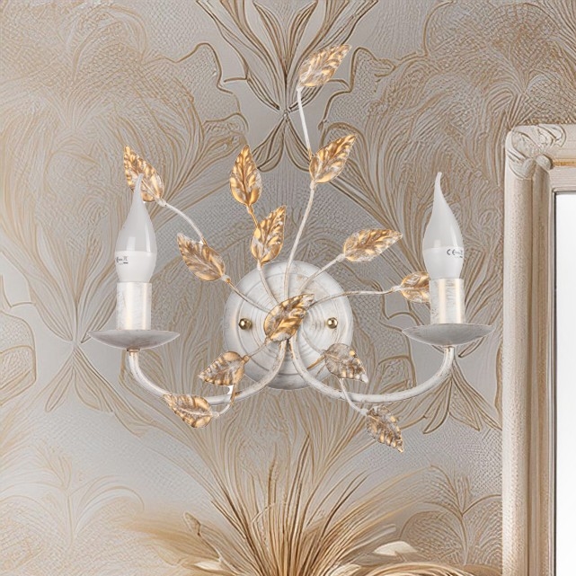ONLI - Wandlamp COLLANA 1xE14/6W/230V wit/goud