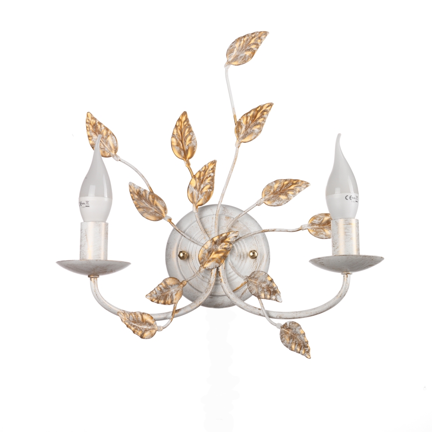 ONLI - Wandlamp COLLANA 1xE14/6W/230V wit/goud