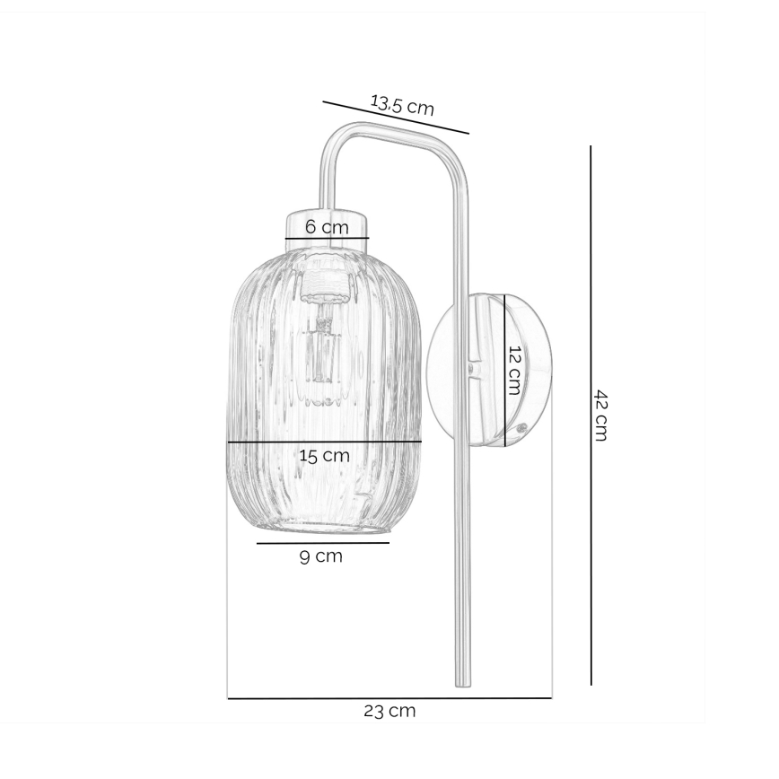 ONLI - Wandlamp DOROTY 1xE27/15W/230V messing