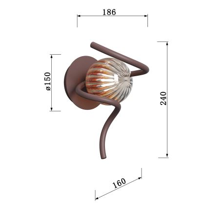 ONLI - Wandlamp FRIDA 1xG9/10W/230V koper