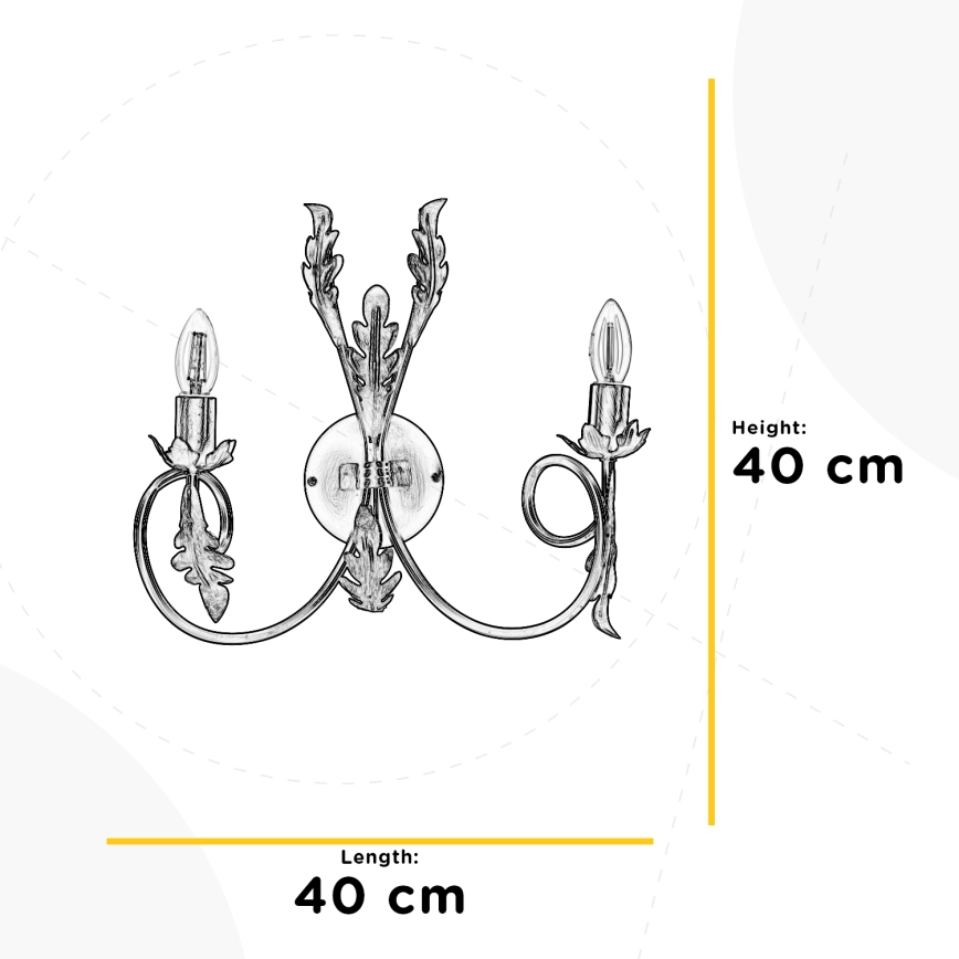 ONLI - Wandlamp GRETEL 2xE14/6W/230V