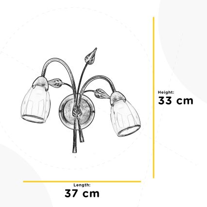 ONLI - Wandlamp LILIANA 2xE14/6W/230V