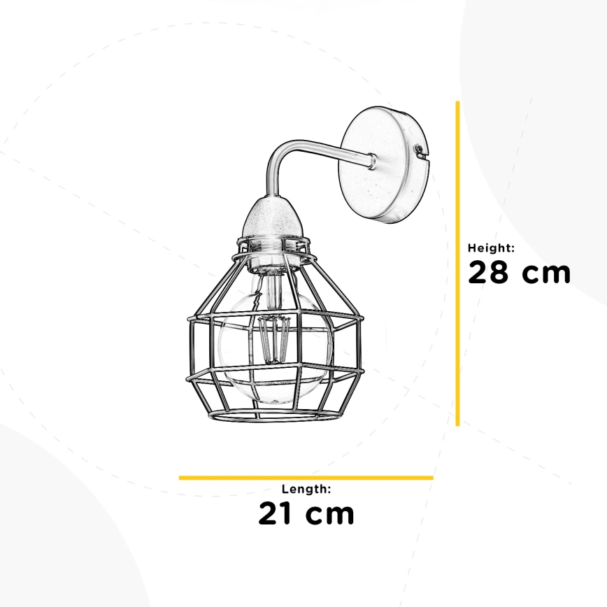 ONLI - Wandlamp SPIN 1xE27/15W/230V zwart