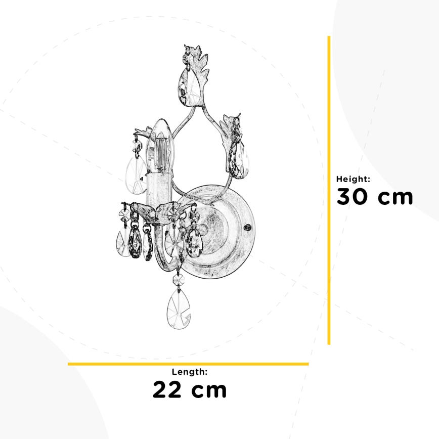 ONLI - Wandlamp TERESA 1xE14/6W/230V wit