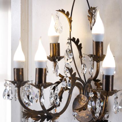 ONLI - Wandlamp TERESA 5xE14/6W/230V brons