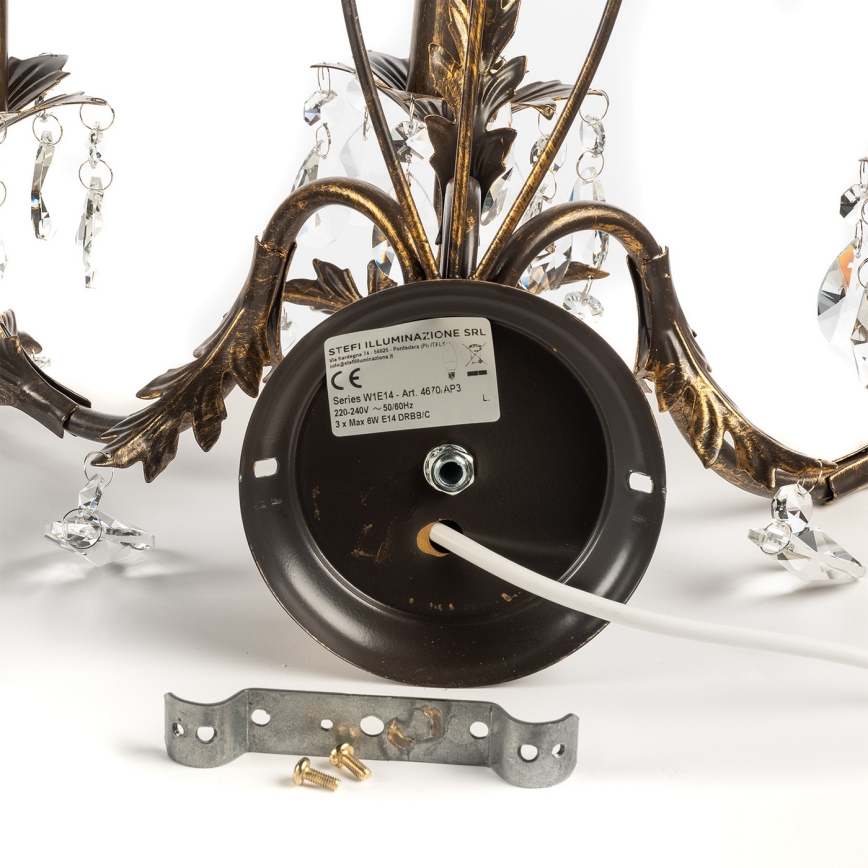 ONLI - Wandlamp TERESA 5xE14/6W/230V brons