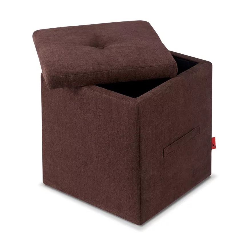 Opbergbank GRIDI 50x41 cm bruin