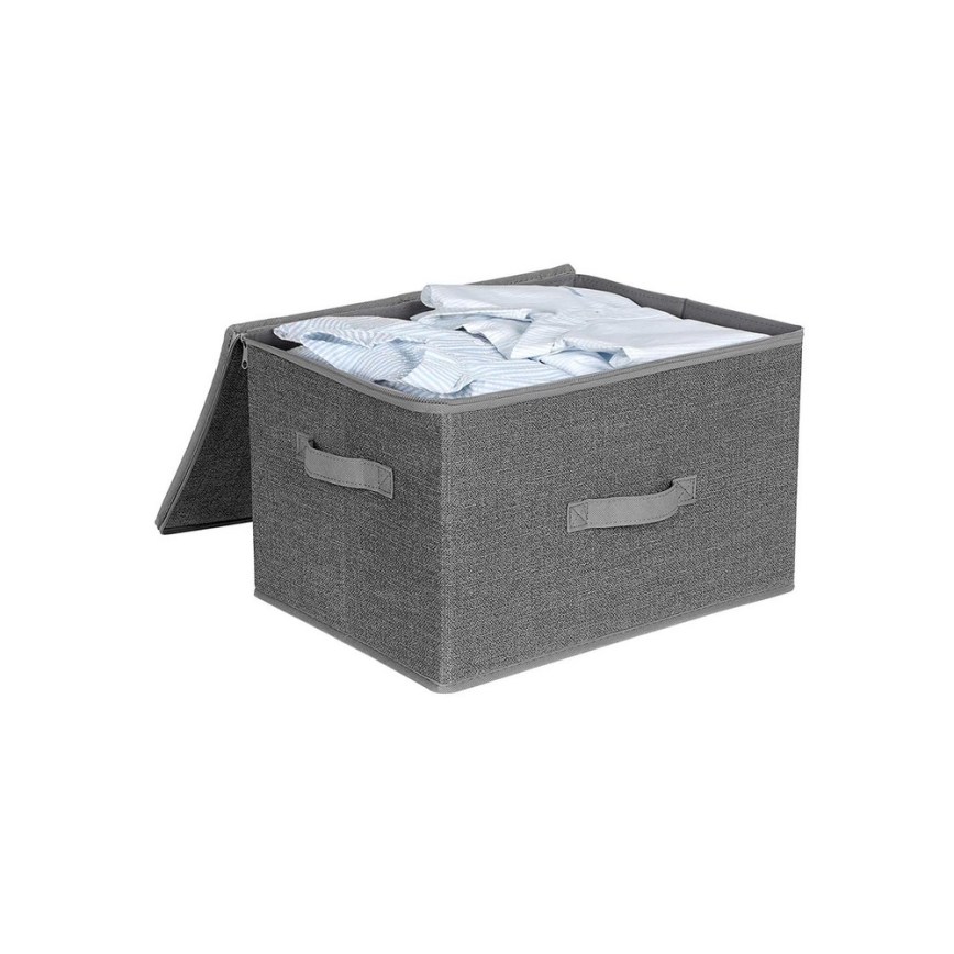 Opbergbox met rits, set van 3 CURAN, grijs
