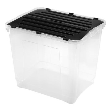 Opbergdoos DRAGON 100 l zwart/doorzichtig