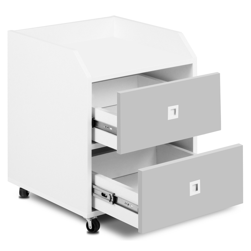Opbergdoos voor kinderen MIRUM 54,2x42,4 cm wit/grijs