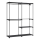 Opbergkast met planken en kledingstang MATIS 138x182 cm zwart