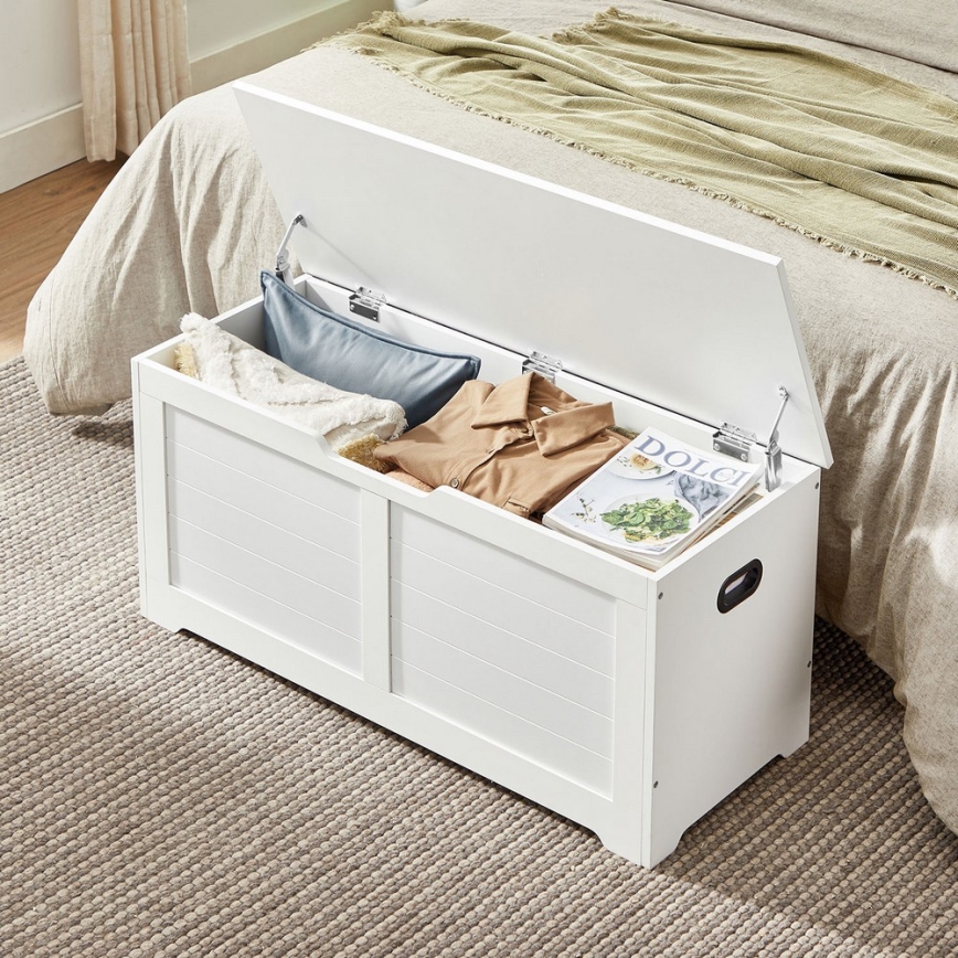 Opbergkist TOVIAN 100x46x40 cm, wit