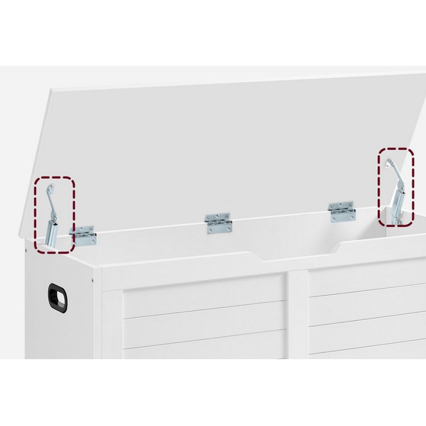 Opbergkist TOVIAN 100x46x40 cm, wit