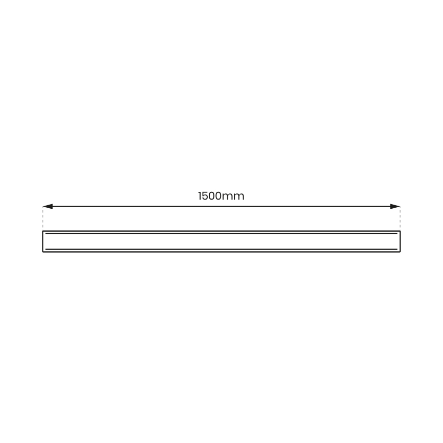 Opbouw afdekrail MAGNETIC TRACK 1,5 m zwart