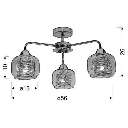 Opbouw plafondlamp RAY 3xE14/40W/230V