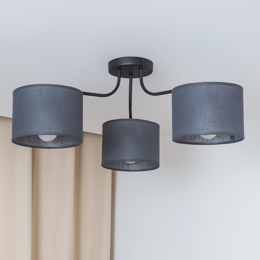 Opbouwkroonluchter ALBA 3xE27/15W/230V grijs