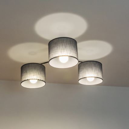 Opbouwkroonluchter ALBA 3xE27/15W/230V grijs