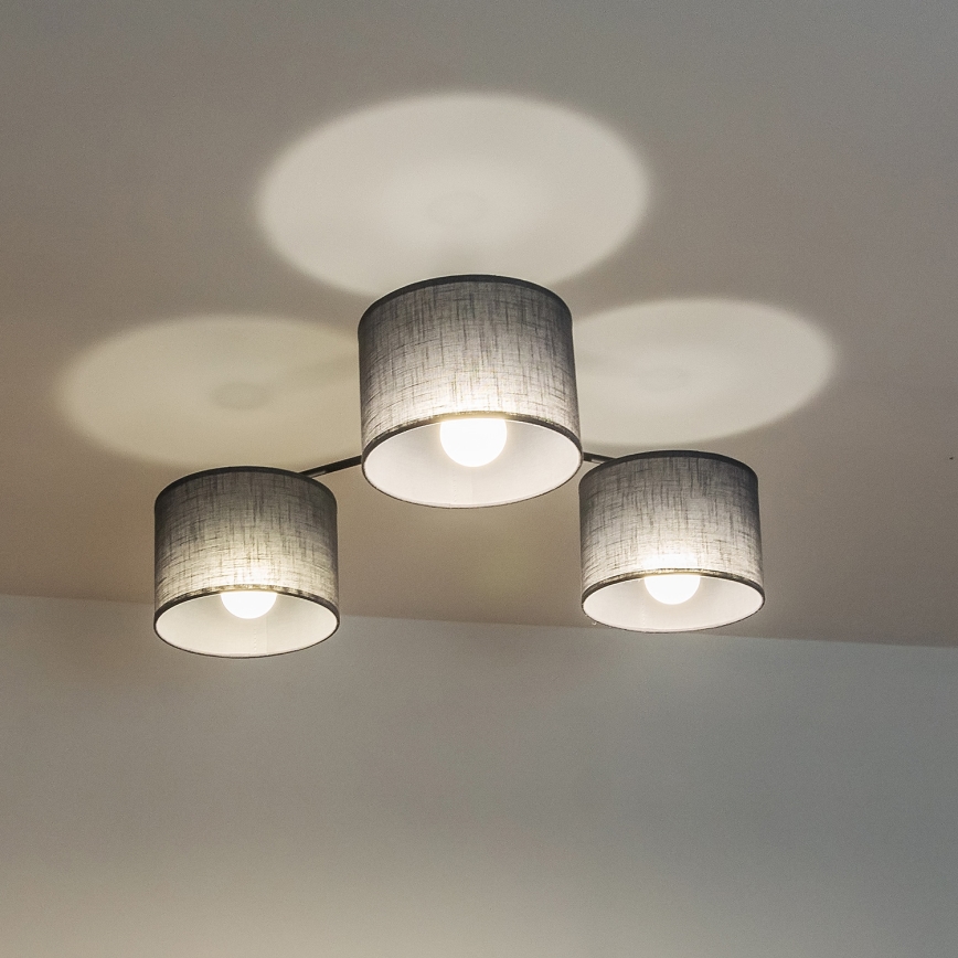 Opbouwkroonluchter ALBA 3xE27/15W/230V grijs