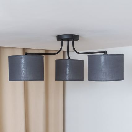 Opbouwkroonluchter ALBA 3xE27/15W/230V grijs