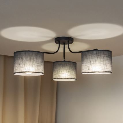 Opbouwkroonluchter ALBA 3xE27/15W/230V grijs