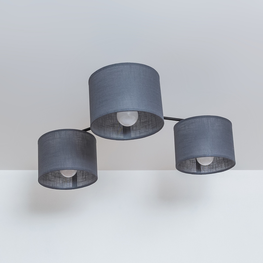 Opbouwkroonluchter ALBA 3xE27/15W/230V grijs