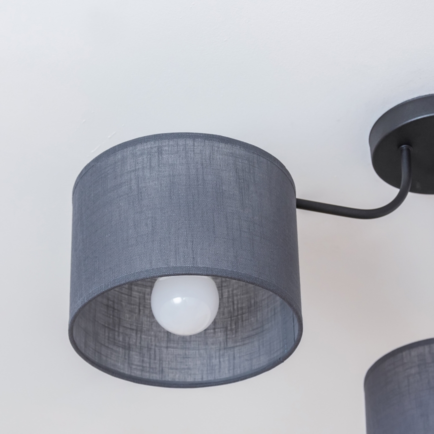 Opbouwkroonluchter ALBA 3xE27/15W/230V grijs