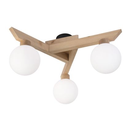 Opbouwkroonluchter ANTONIO 3xG9/5W/230V eiken/wit