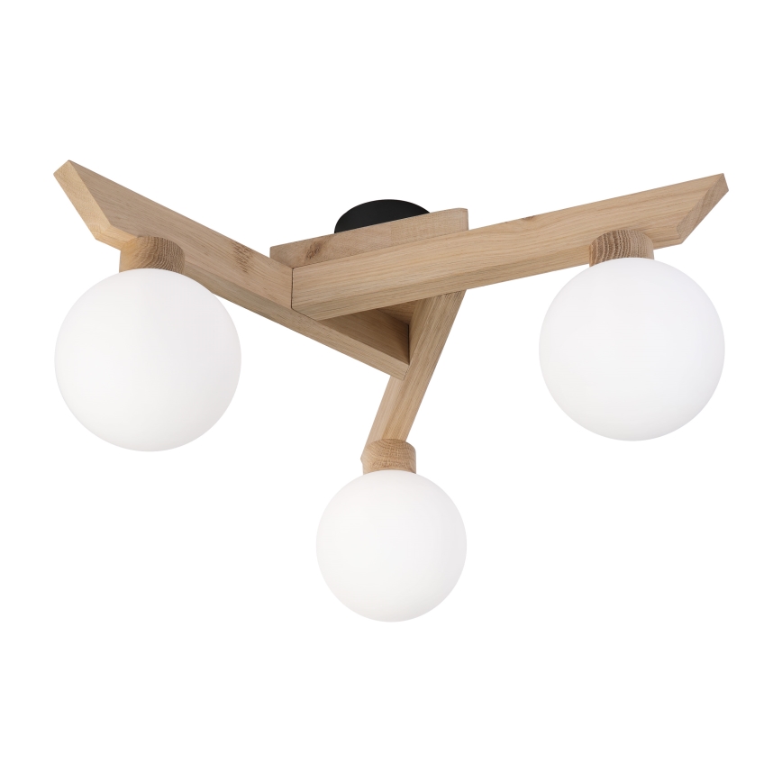 Opbouwkroonluchter ANTONIO 3xG9/5W/230V eiken/wit