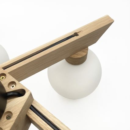 Opbouwkroonluchter ANTONIO 5xG9/5W/230V eik/wit