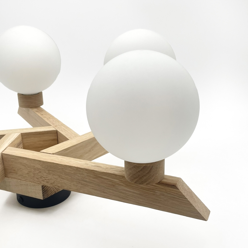 Opbouwkroonluchter ANTONIO 5xG9/5W/230V eik/wit