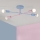 Opbouwkroonluchter CAMBRIDGE 4xE27/15W/230V blauw/roze