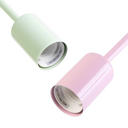 Opbouwkroonluchter CAMBRIDGE 4xE27/15W/230V groen/roze