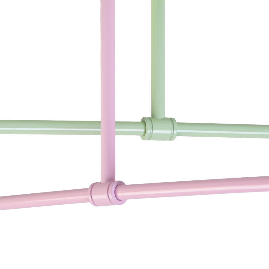 Opbouwkroonluchter CAMBRIDGE 4xE27/15W/230V groen/roze