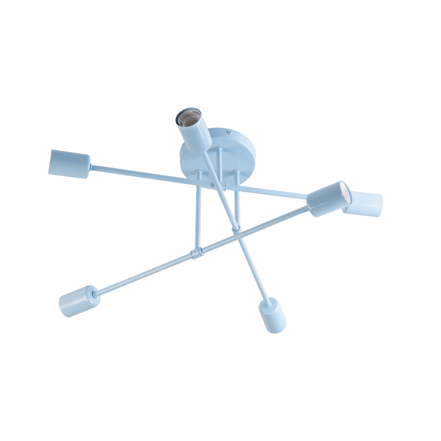 Opbouwkroonluchter CAMBRIDGE 6xE27/15W/230V blauw