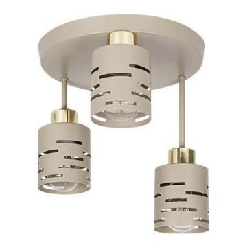Opbouwkroonluchter ELEN 3xE27/35W/230V beige/goud
