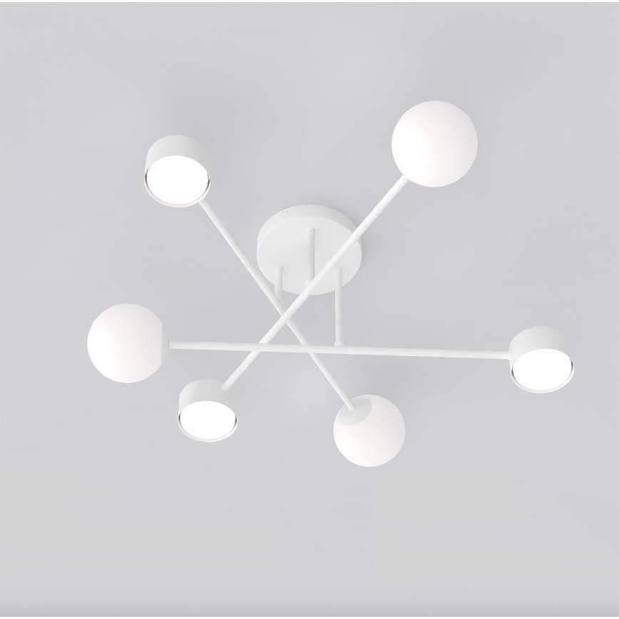Opbouwkroonluchter HOLON 3xG9/8W/230V + 3xGX53/12W wit