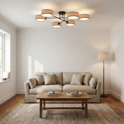Opbouwkroonluchter MAGA 6xE14/10W/230V beige