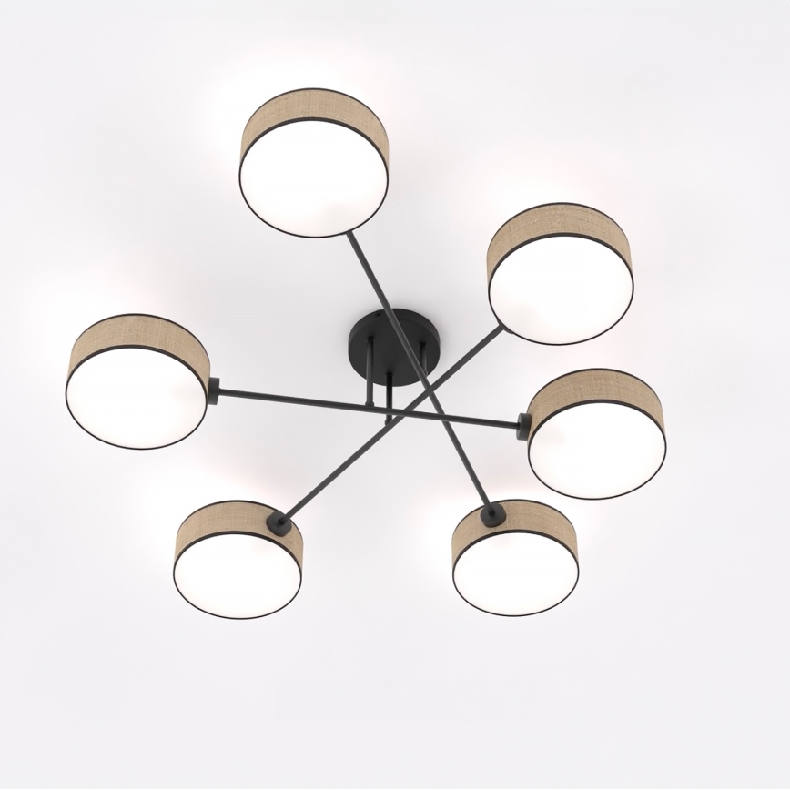 Opbouwkroonluchter MAGA 6xE14/10W/230V beige