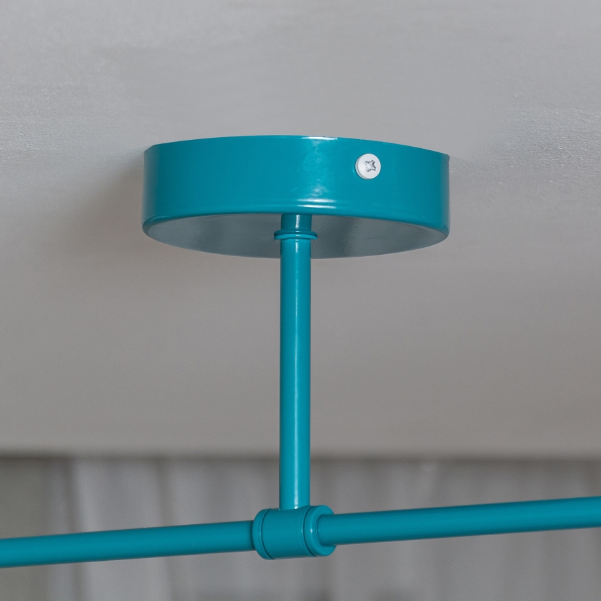 Opbouwkroonluchter MOON 2xE27/15W/230V turkoois