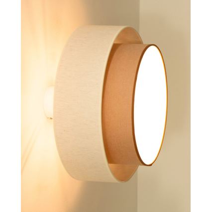 Opbouwkroonluchter NATIA 1xE27/60W/230V wit/bruin