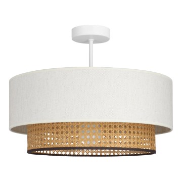 Opbouwkroonluchter NATIA 1xE27/60W/230V wit/bruin