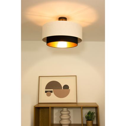 Opbouwkroonluchter NATIA 1xE27/60W/230V Ø 45 cm wit/zwart