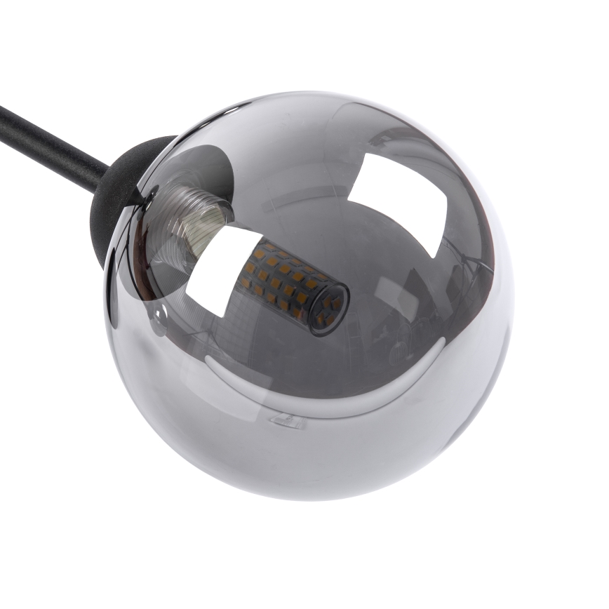 Opbouwkroonluchter OBSIDIAN 4xG9/10W/230V zwart/rookgrijs