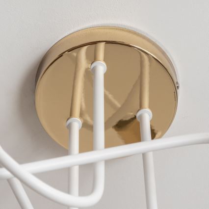 Opbouwkroonluchter OXFORD 3x E27/15W/230V goud/wit