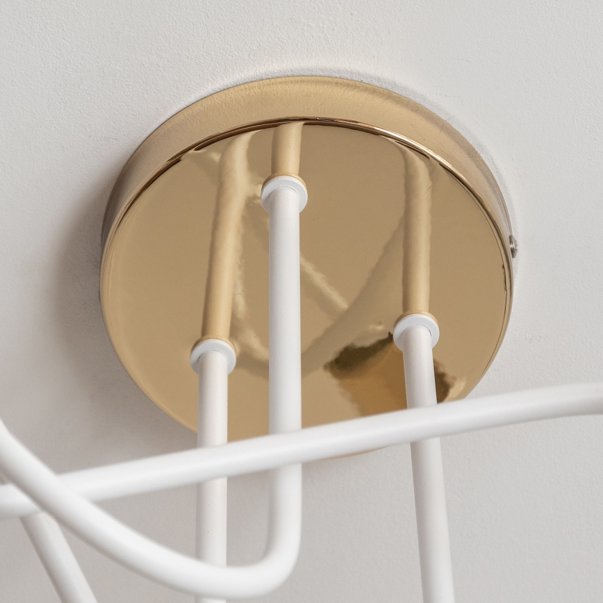 Opbouwkroonluchter OXFORD 3x E27/15W/230V goud/wit