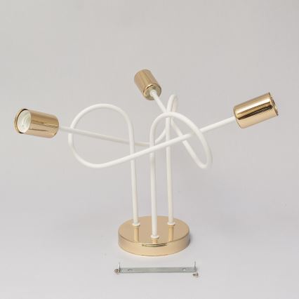 Opbouwkroonluchter OXFORD 3x E27/15W/230V goud/wit