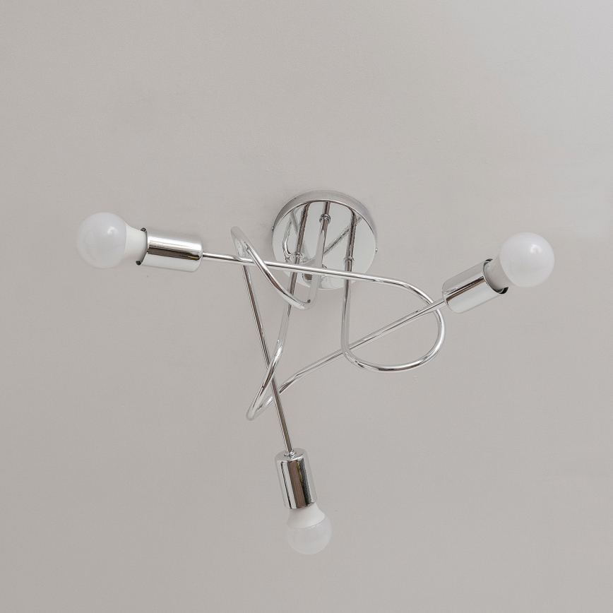 Opbouwkroonluchter OXFORD 3xE27/15W/230V glanzend chroom