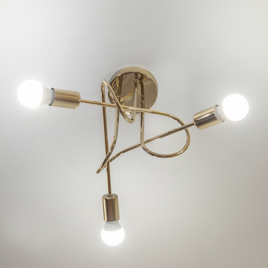 Opbouwkroonluchter OXFORD 3xE27/15W/230V goud